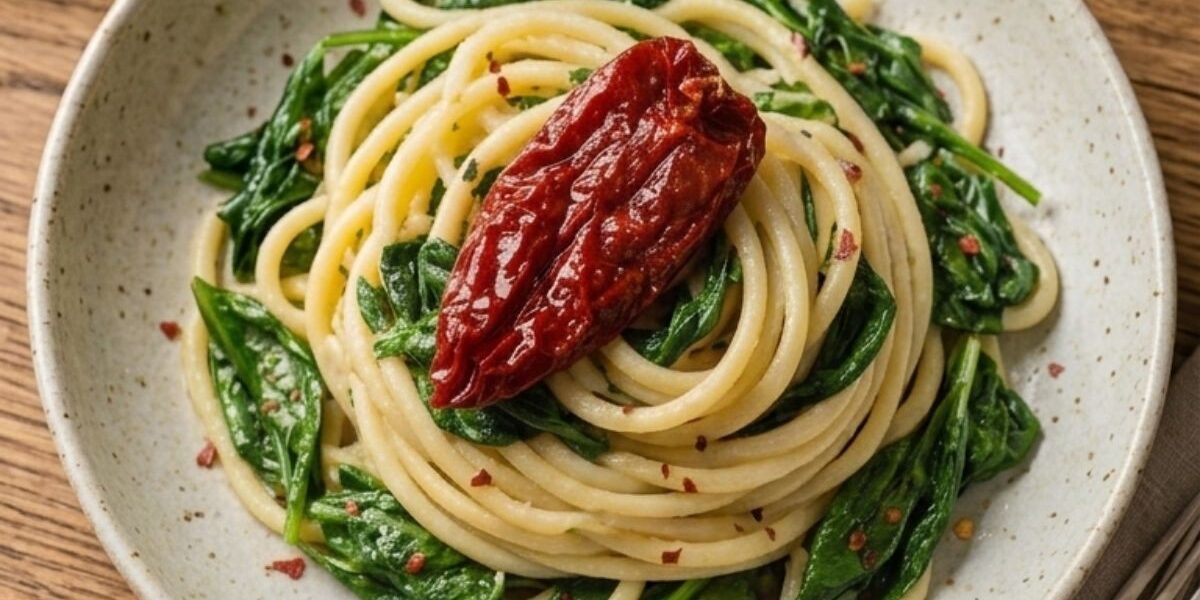 pasta con spinaci