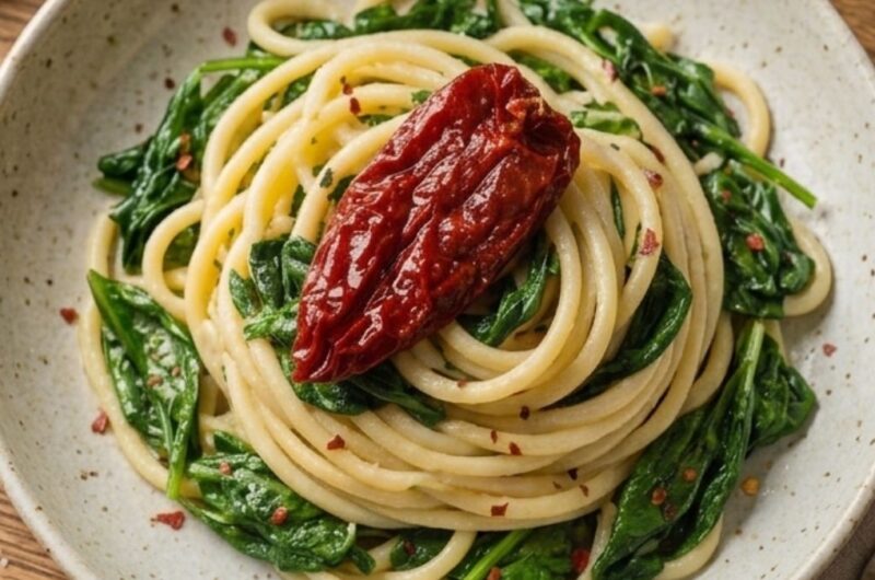 pasta con spinaci