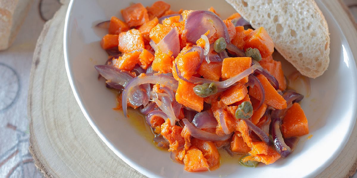 contorni di zucca in padella