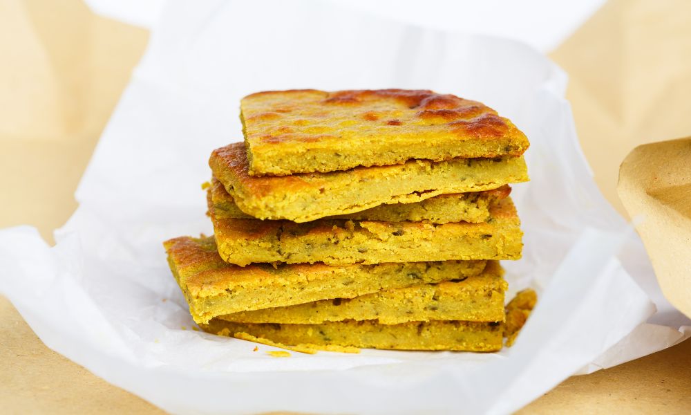 farinata di ceci con cipolle