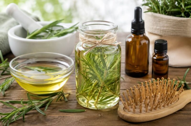 rosmarino per capelli forti e lucenti