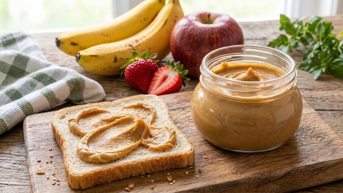 Vasetto di vetro con crema spalmabile di sesamo, tahin e miele